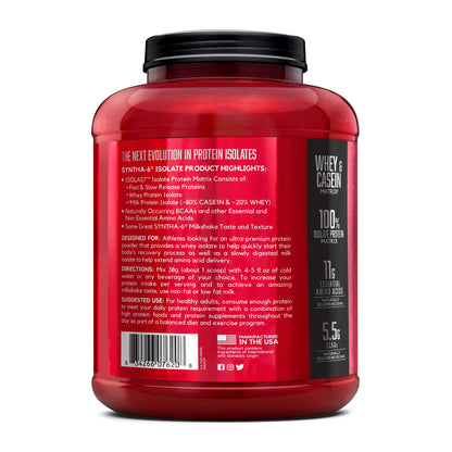 BSN SYNTHA-6 Isolate Protein Powder, Chocolate Protein Powder with Whey Protein Isolate