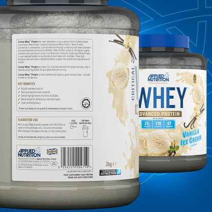 Applied Nutrition Critical Whey Protein Powder 2kg - High Protein Powder, Protein Milkshake