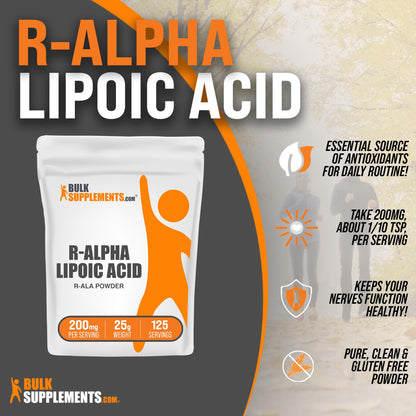 BULKSUPPLEMENTS.COM R-Alpha Lipoic Acid Powder - ALA Supplement, R Alpha Lipoic