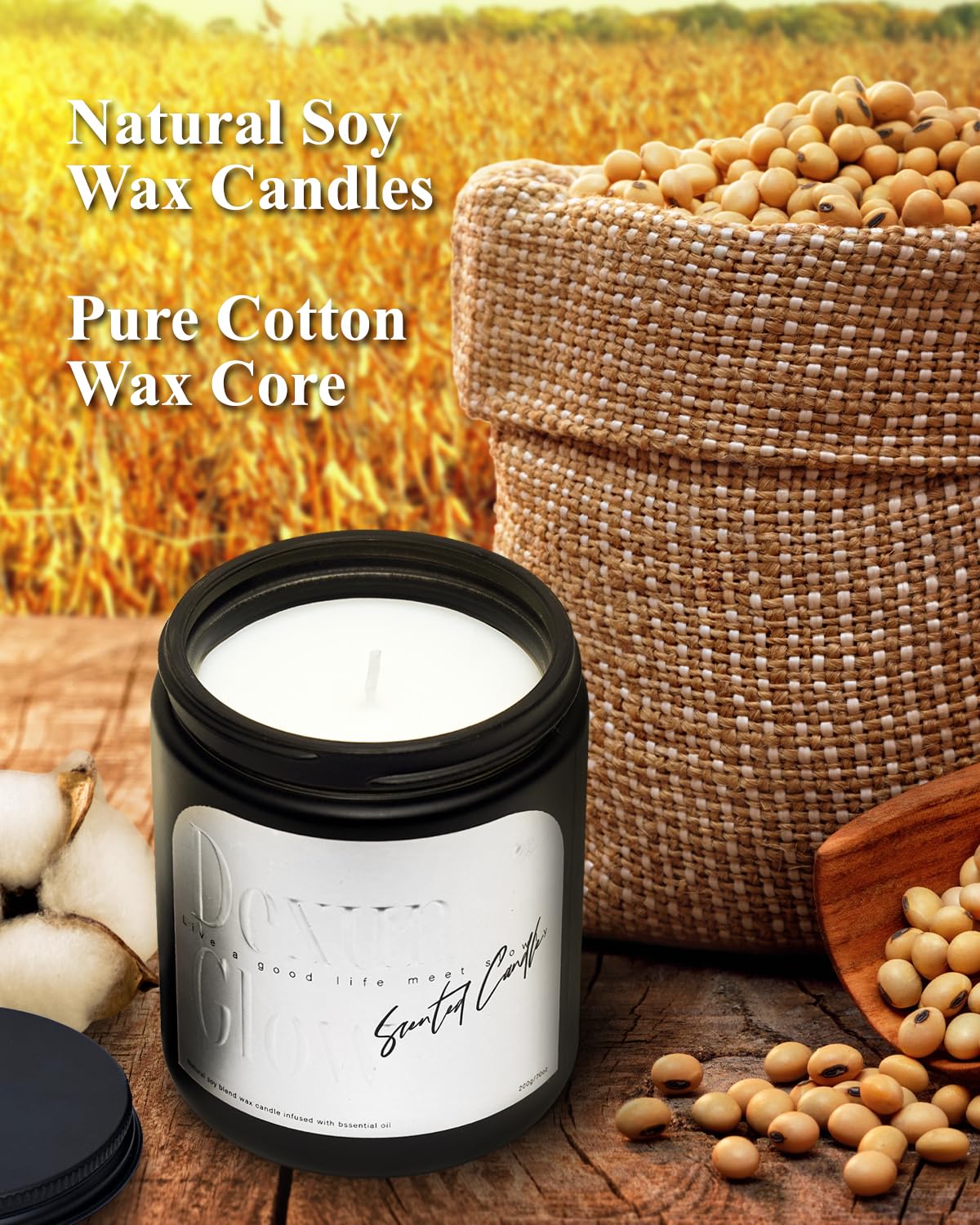 Aromatherapy Candle, Handcrafted with Natural Soy Wax and Essential Oils for Home Scented Appreciation