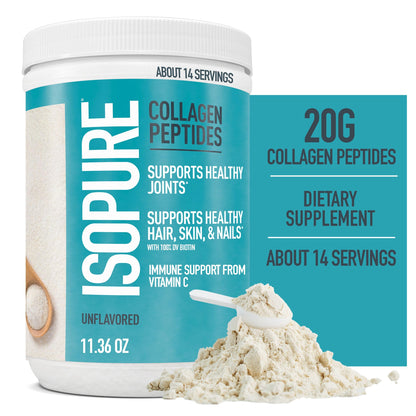 Bundle of Isopure Unflavored Organic Vegan Pea Protein Powder, Dairy Free with Amino