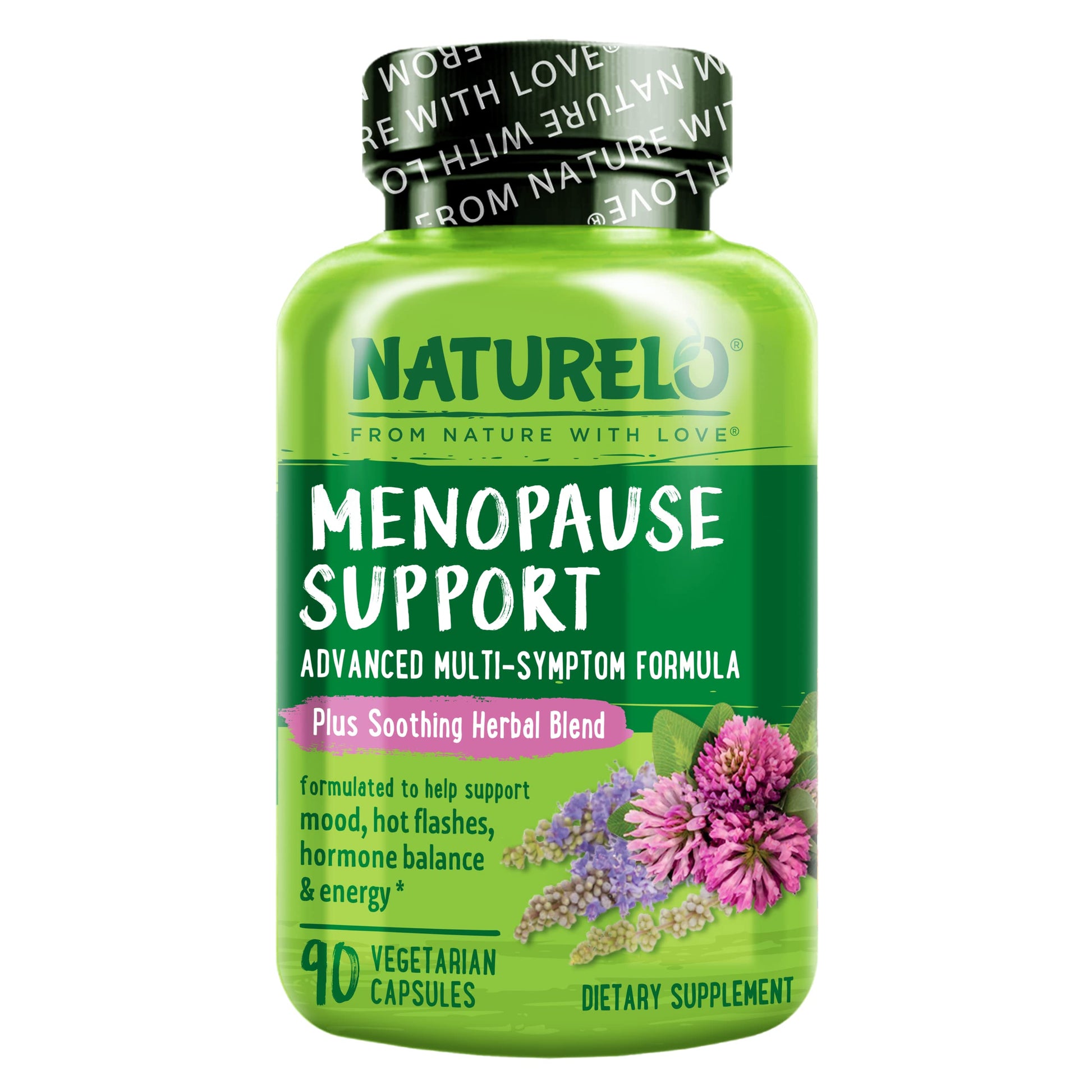 NATURELO Menopause Support, Advanced Multi-Symptom Formula w/Soothing Herbal Blend