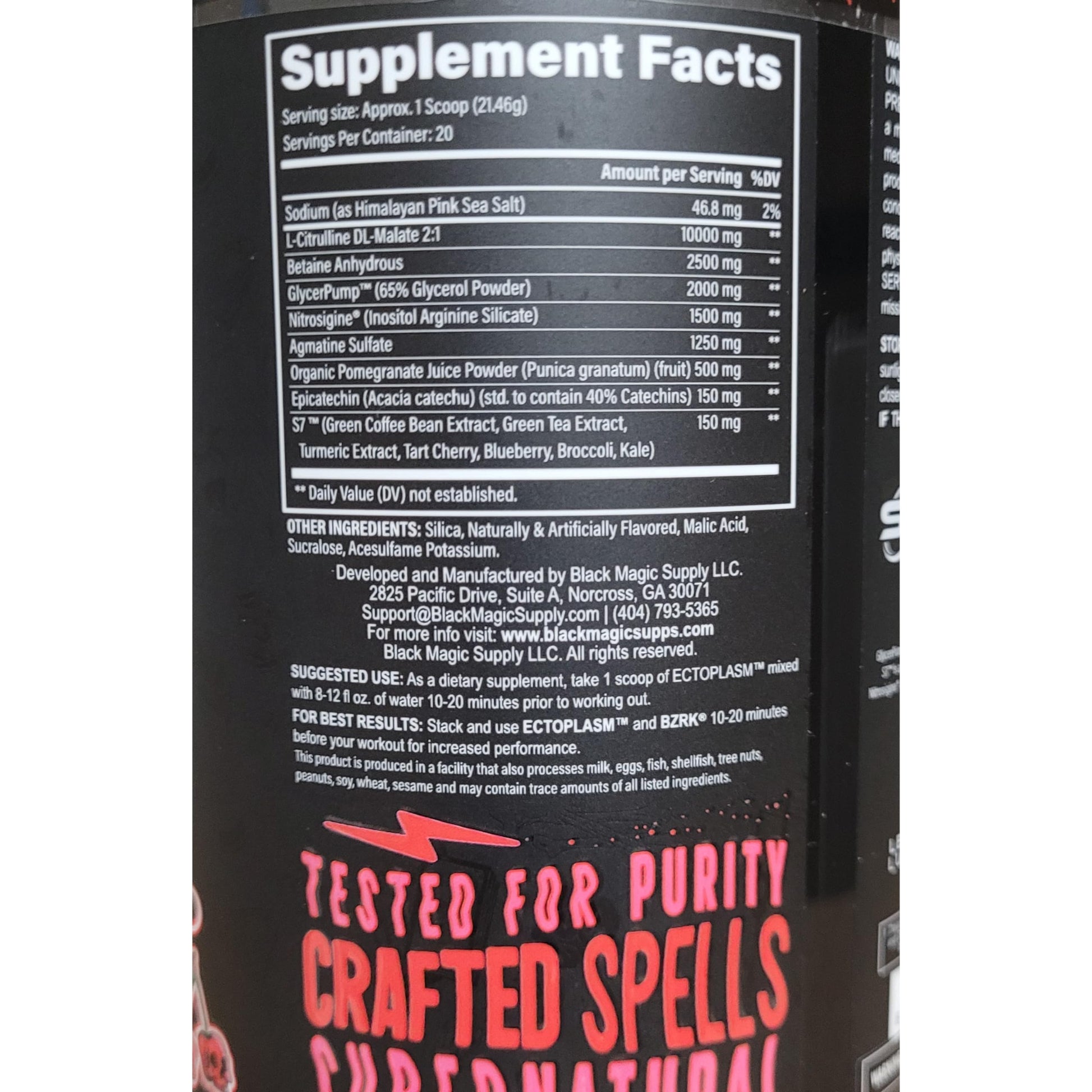 Black Magic Supply Ecto Plasm Voodoo - Rabid Berry- Non-Stimulant Pump Igniter - Supernatural Pump Formula - Increased Hydration & Vascularity - 20 Scoops