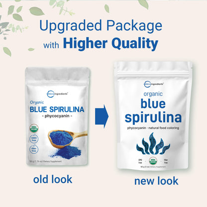 Organic Blue Spirulina Powder (Phycocyanin Extract), 60 Servings - No Fishy Smell