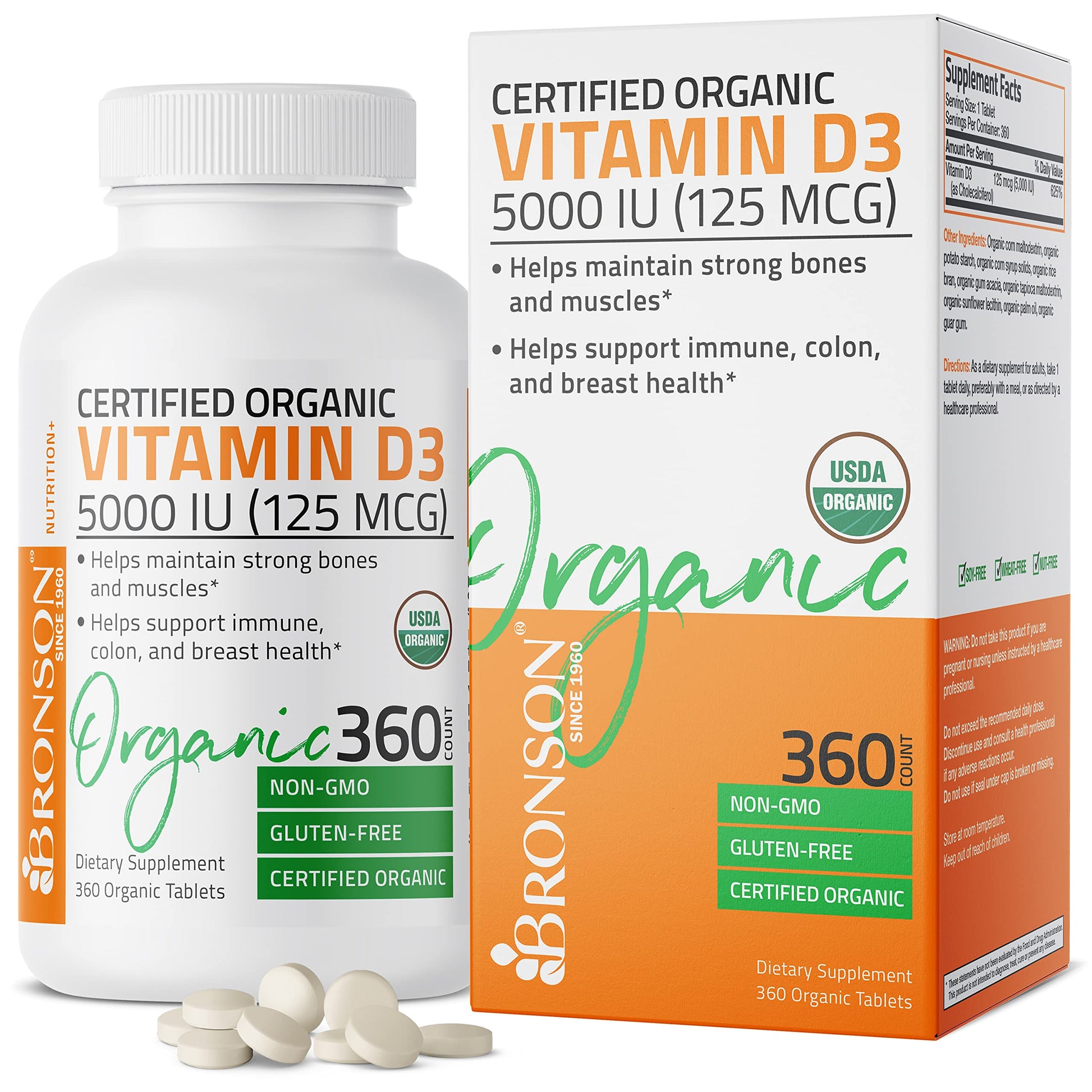 Bronson Vitamin D3 5,000 IU (1 Year Supply) for Immune Support, Healthy Muscle 