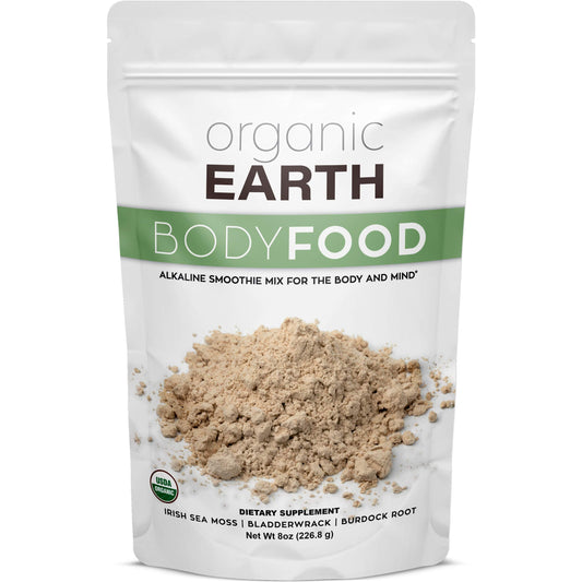 Organic Earth Irish Sea Moss Powder 8oz - Wildcrafted Sea Moss Organic with Bladderwrac