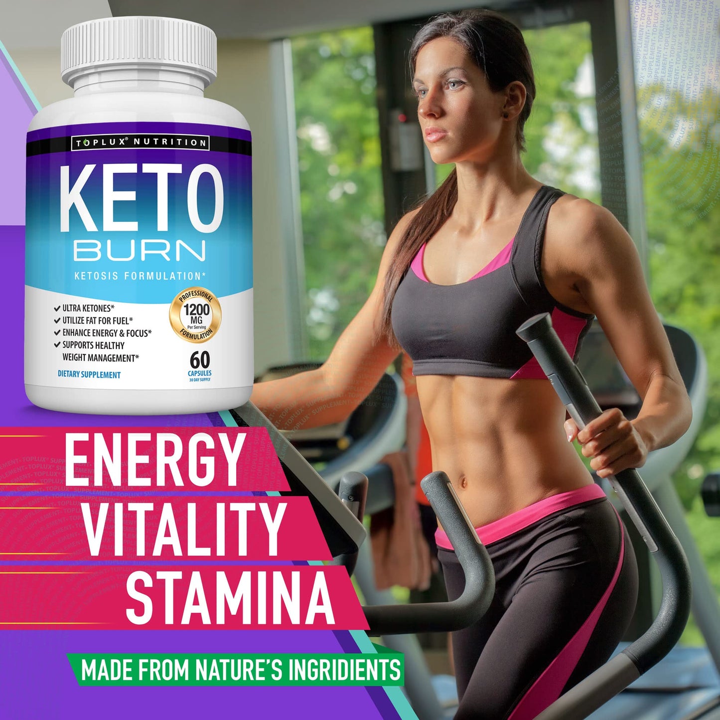 Toplux Keto Burn Pills Ketosis Weight Loss - 1200 Mg Ultra Advanced Natural Ketogenic