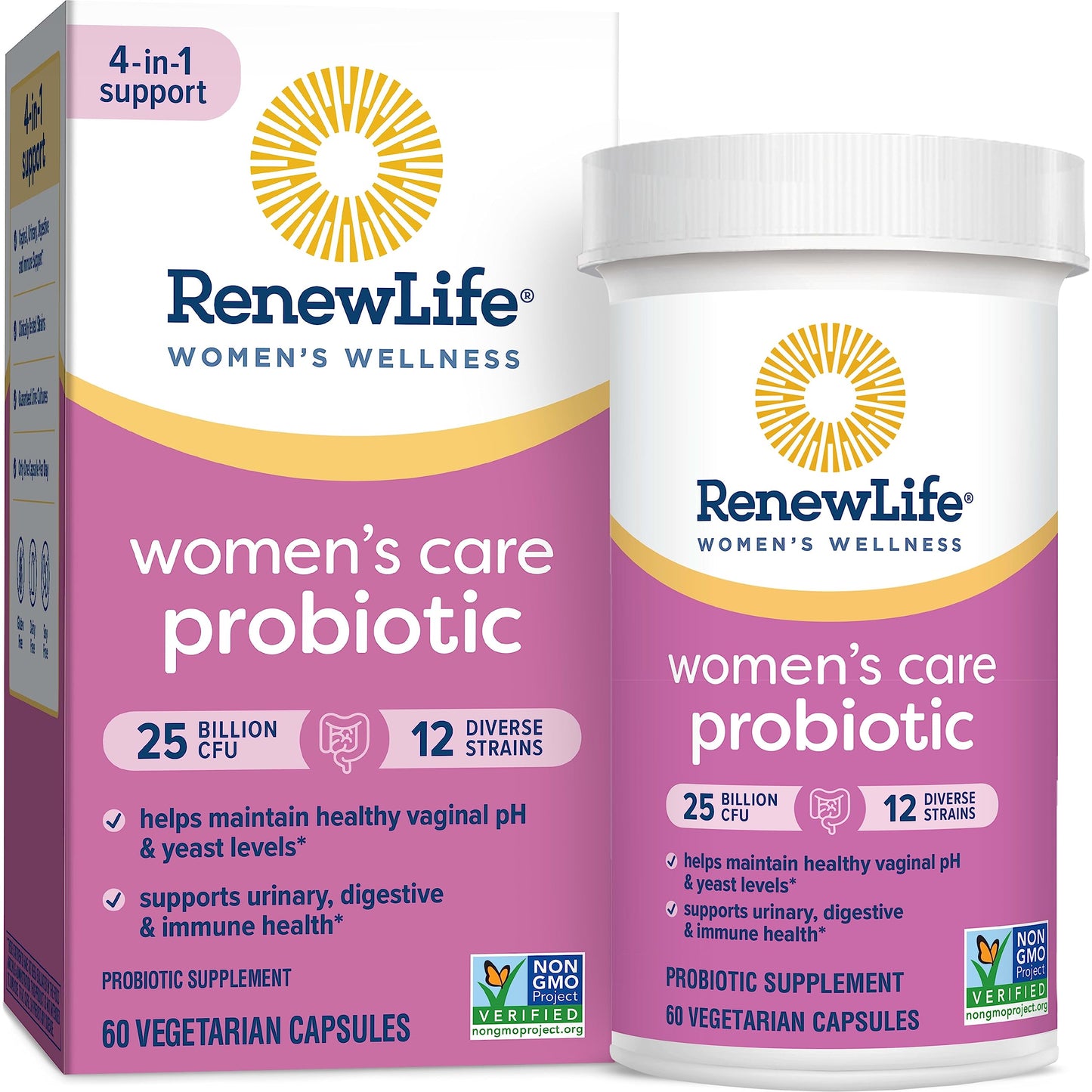 Renew Life Probiotic Adult 50 Plus Probiotic Capsules, Daily Supplement Supports Urinary