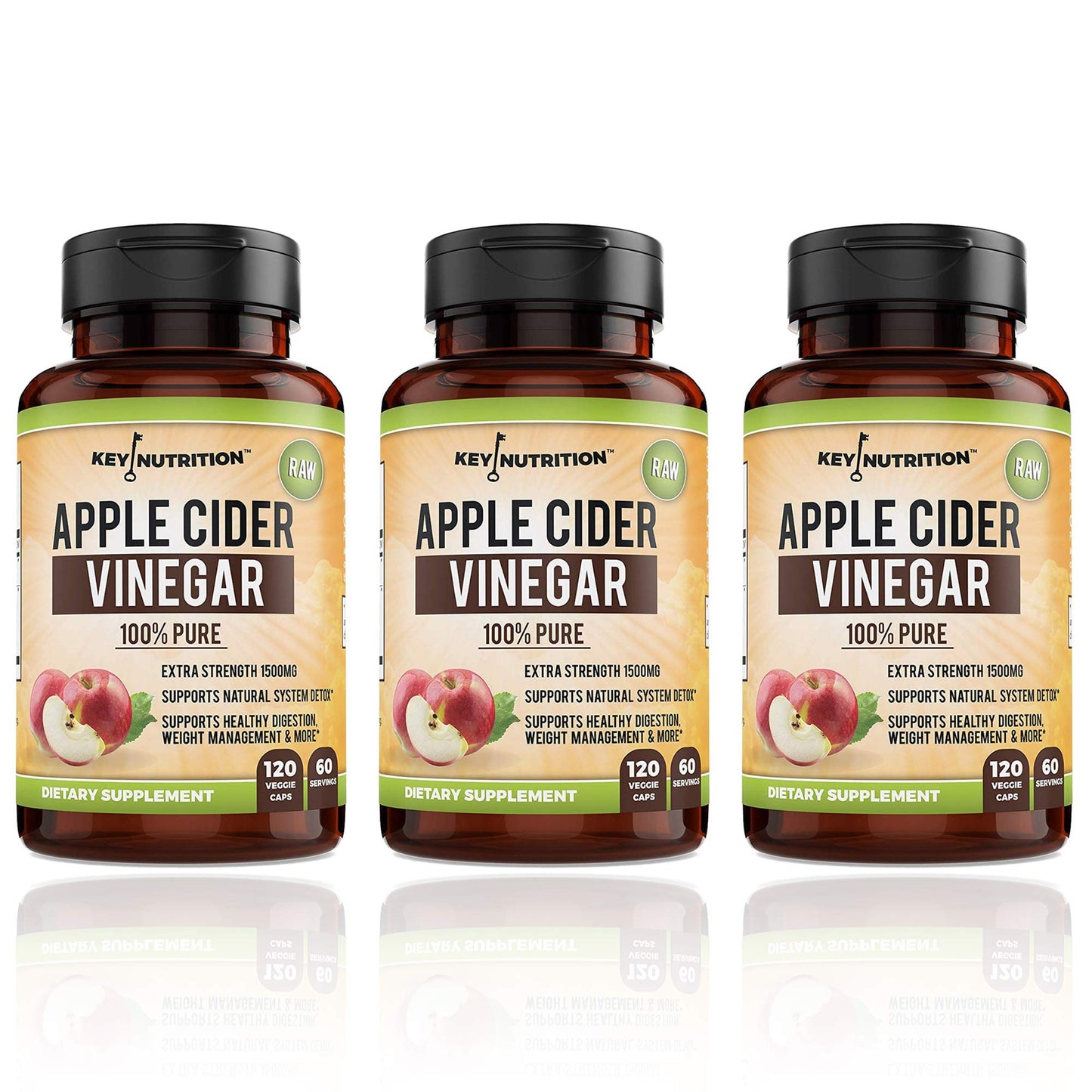 Apple Cider Vinegar 1500mg, 100% Organic, Pure & Raw - Healthy Digestion 