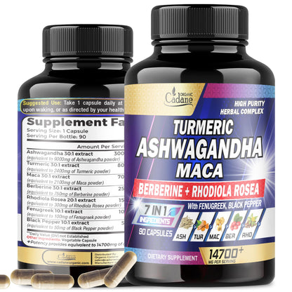 Ashwagandha Supplements 14700mg - Memory, Immune System & Strength Support 