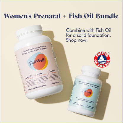 FullWell Prenatal Vitamins | Choline, folate, Vitamin D for fetal Growth, Brain Development