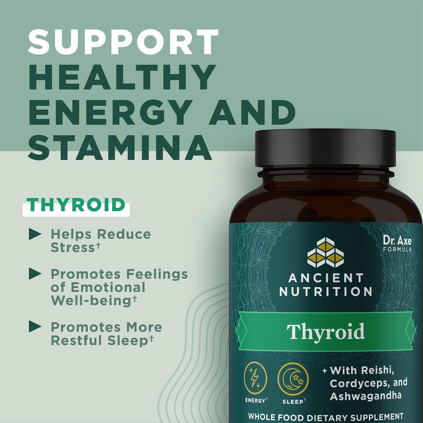 Ancient Nutrition Thyroid Support Supplement with Ashwaghanda, Thyroid Capsules