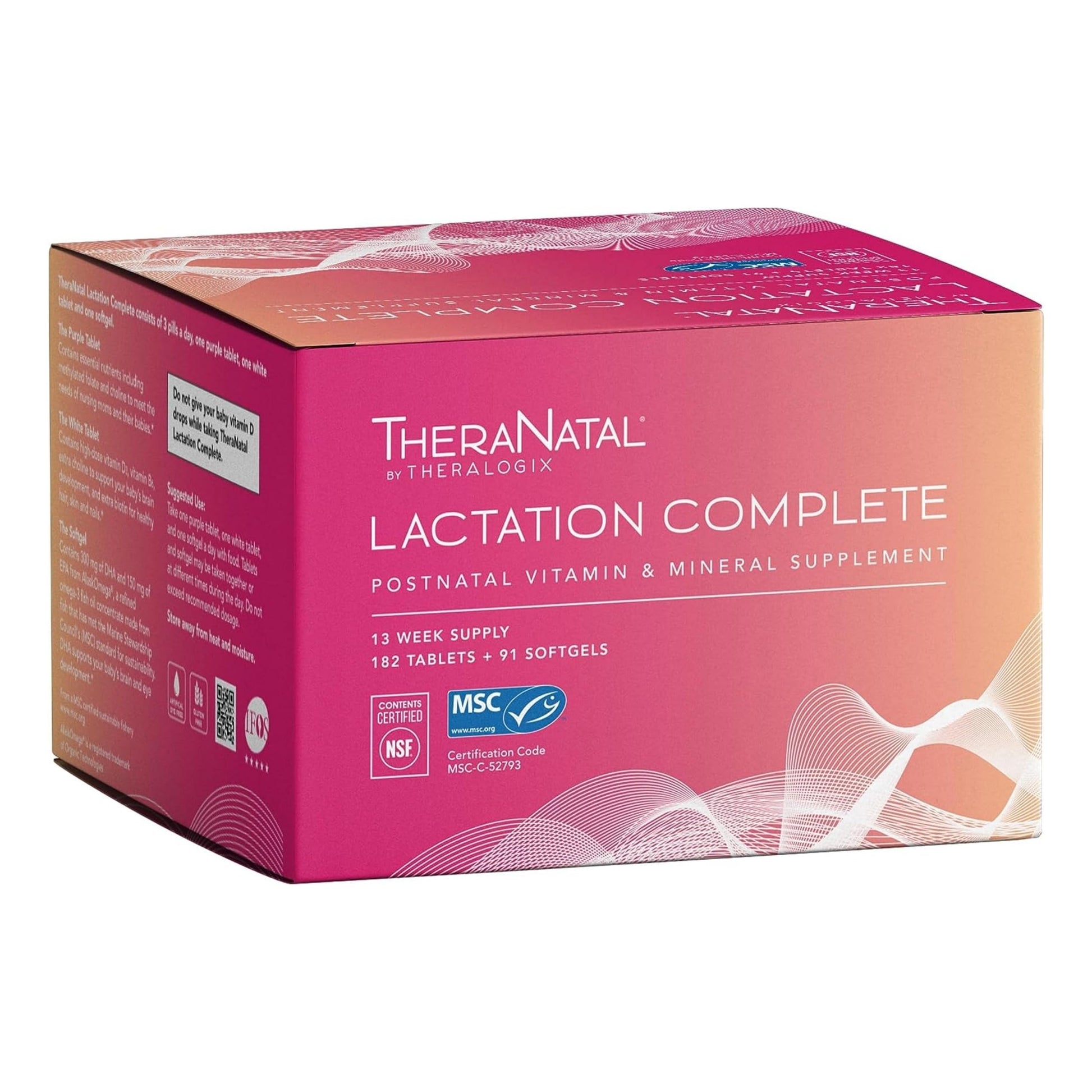 Theralogix TheraNatal Lactation Complete Postnatal Vitamin Supplement - 13-Week 