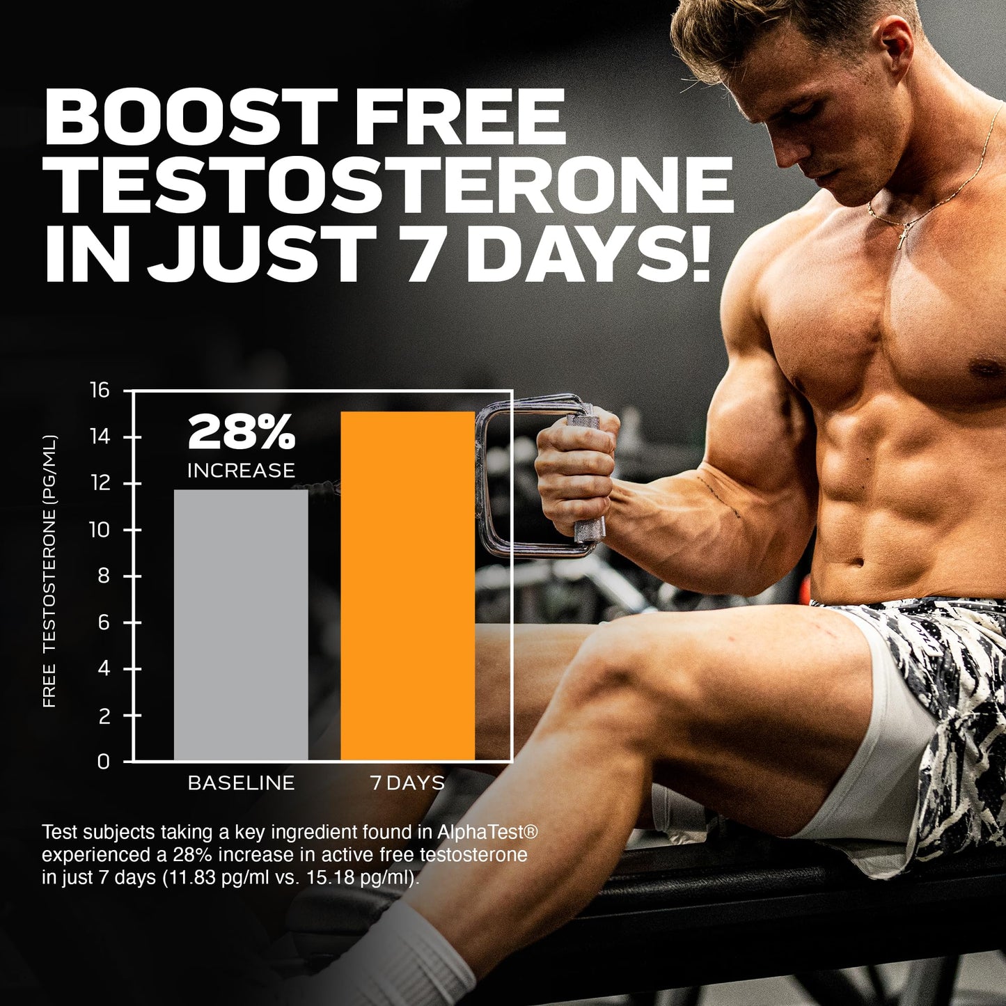 Testosterone Booster for Men, MuscleTech AlphaTest, Tribulus Terrestris & Boron Suppleme