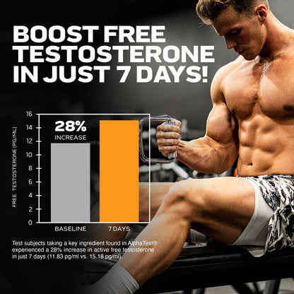 Testosterone Booster for Men, MuscleTech AlphaTest, Tribulus Terrestris & Boron Suppleme