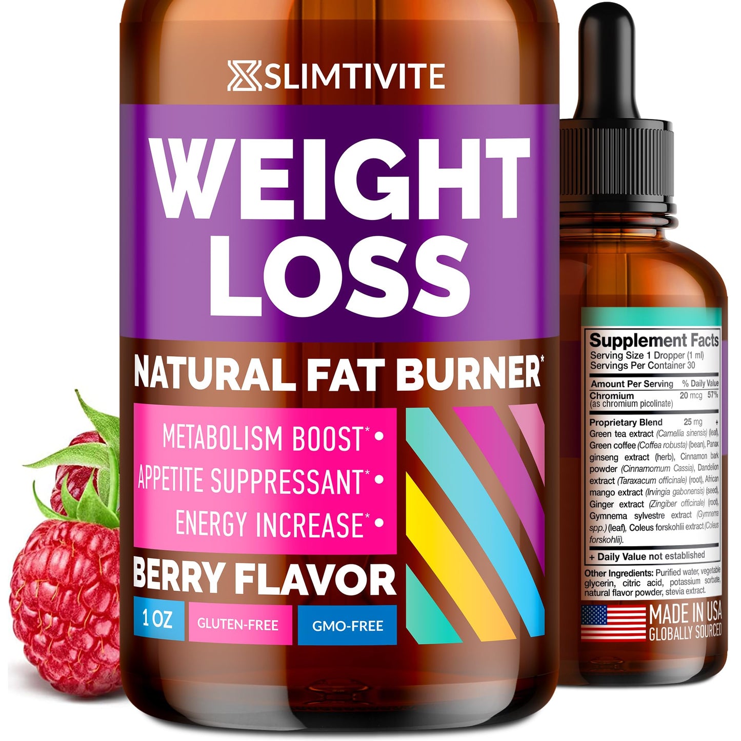 Slimtivite Weight Loss Drops - Diet Drops for Fat Loss - Effective Appetite Suppressant