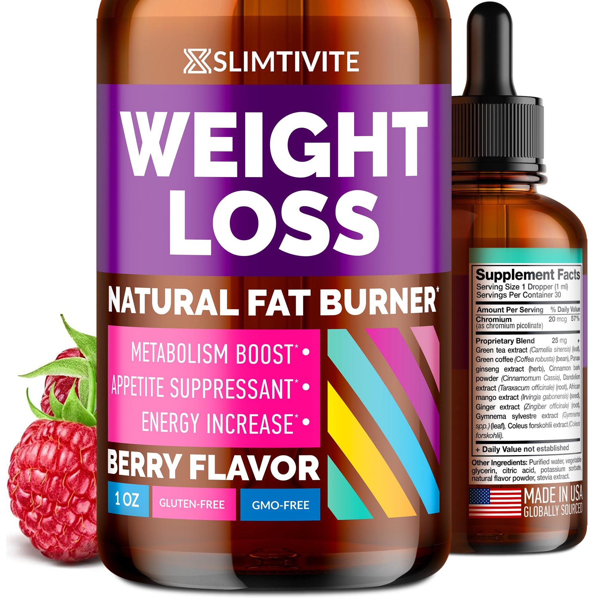 Slimtivite Weight Loss Drops - Diet Drops for Fat Loss - Effective Appetite Suppressant