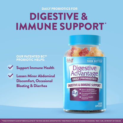 Vitafusion Fiber Well Sugar Free Fiber Supplement & Digestive Advantage Probiotic