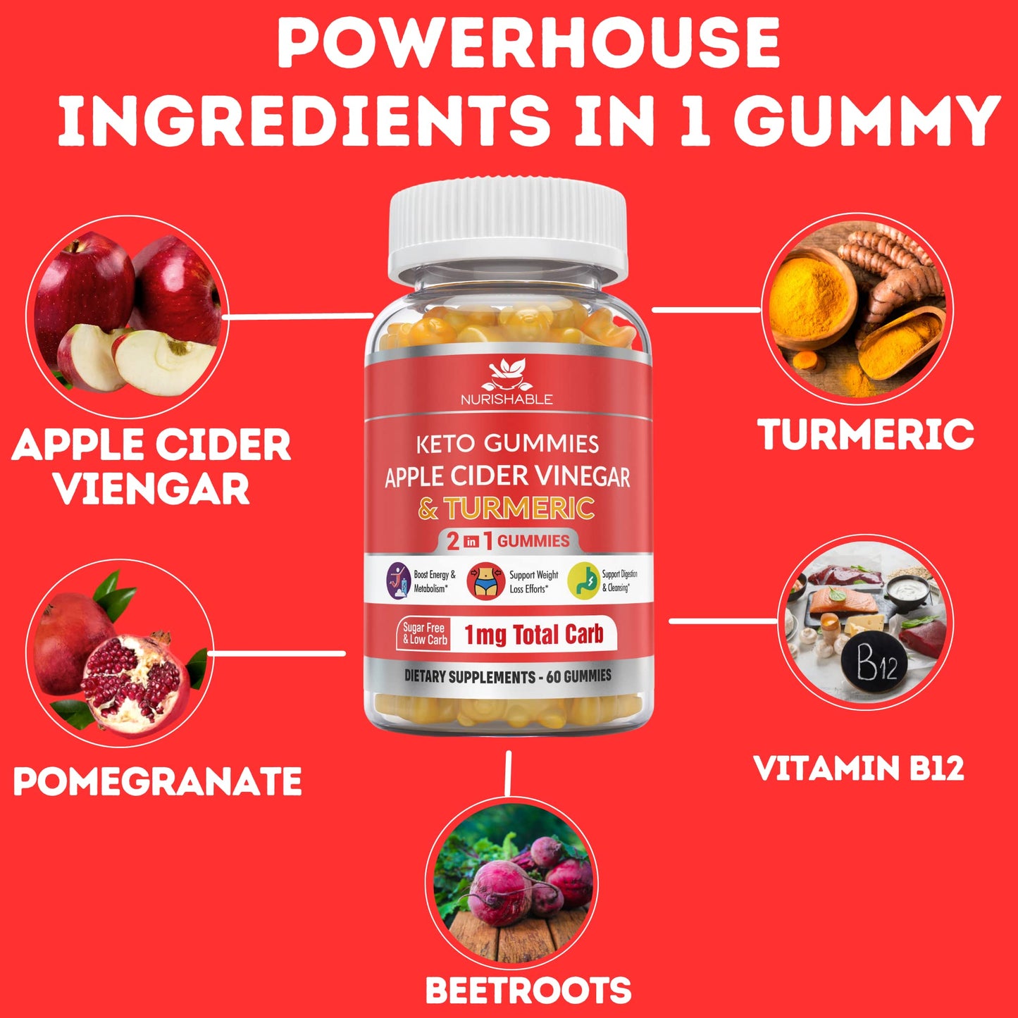 ACV Keto Gummies for Weight Loss - Advanced Weight Loss Formula with Apple Cider