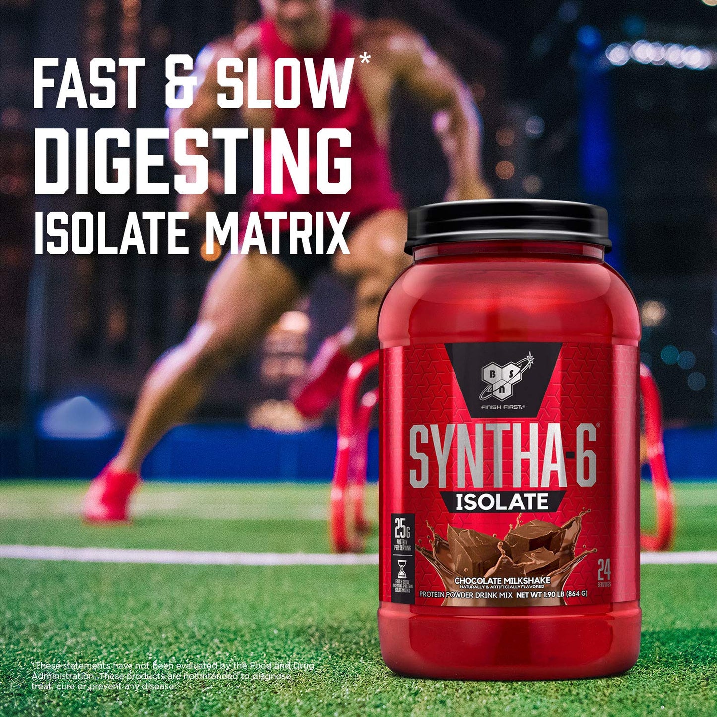 BSN SYNTHA-6 Isolate Protein Powder, Strawberry Protein Powder with Whey Protein