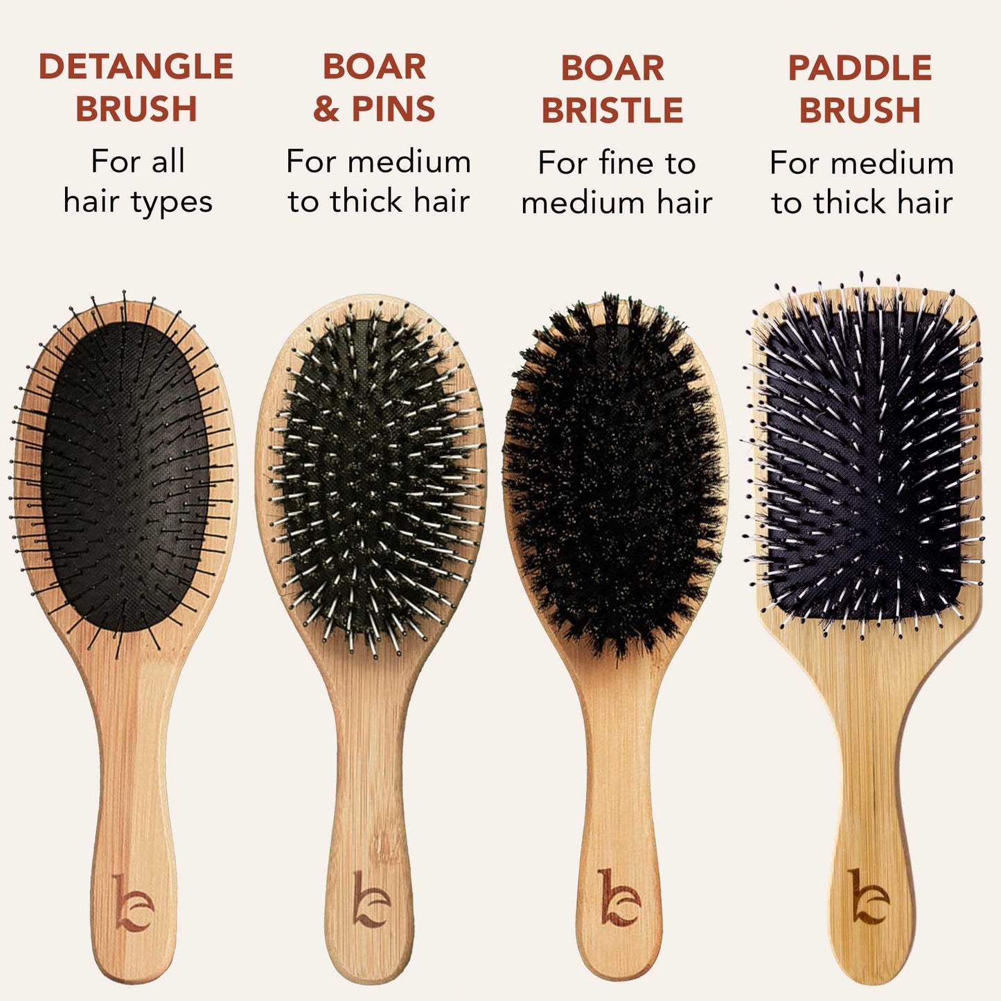 Beauty by Earth Boar Hair Brush for Fine Hair - Boar Bristle Hair Brush for Thick Hair