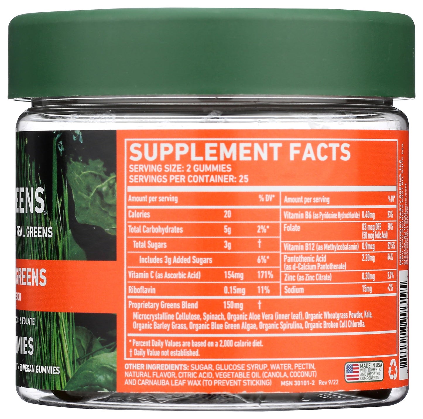 8Greens Daily Greens Gummies - Superfood Booster, Energy & Immune Support