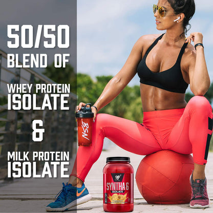 BSN SYNTHA-6 Isolate Protein Powder, Strawberry Protein Powder with Whey Protein