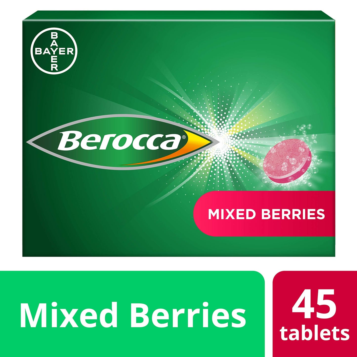 Berocca Vitamin C Effervescent Tablets, with Magnesium, Vitamin B12 and Vitamin B