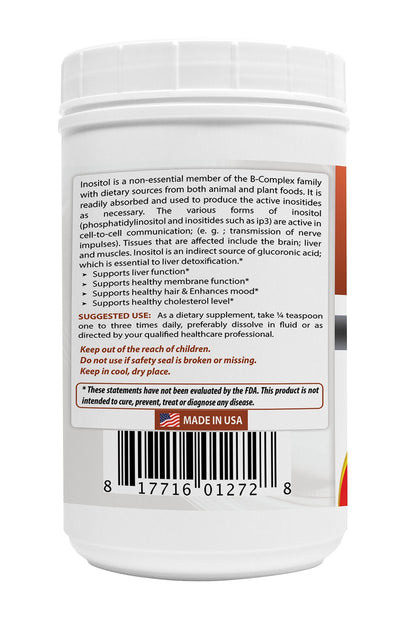 Best Naturals Pure inositol Powder (Vitamin B8), 1 Lb Supports Healthy Liver Function