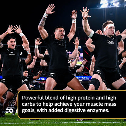 Healthspan Elite All Blacks Mass Gain Protein Blend (1500g) | Chocolate | 28g of Protein