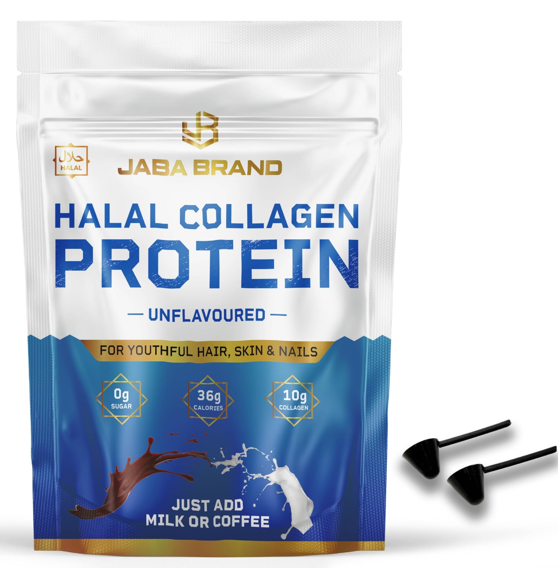 JABA BRAND - Halal Bovine Collagen Protein Powder for Hair, Nails, Joints and Skin