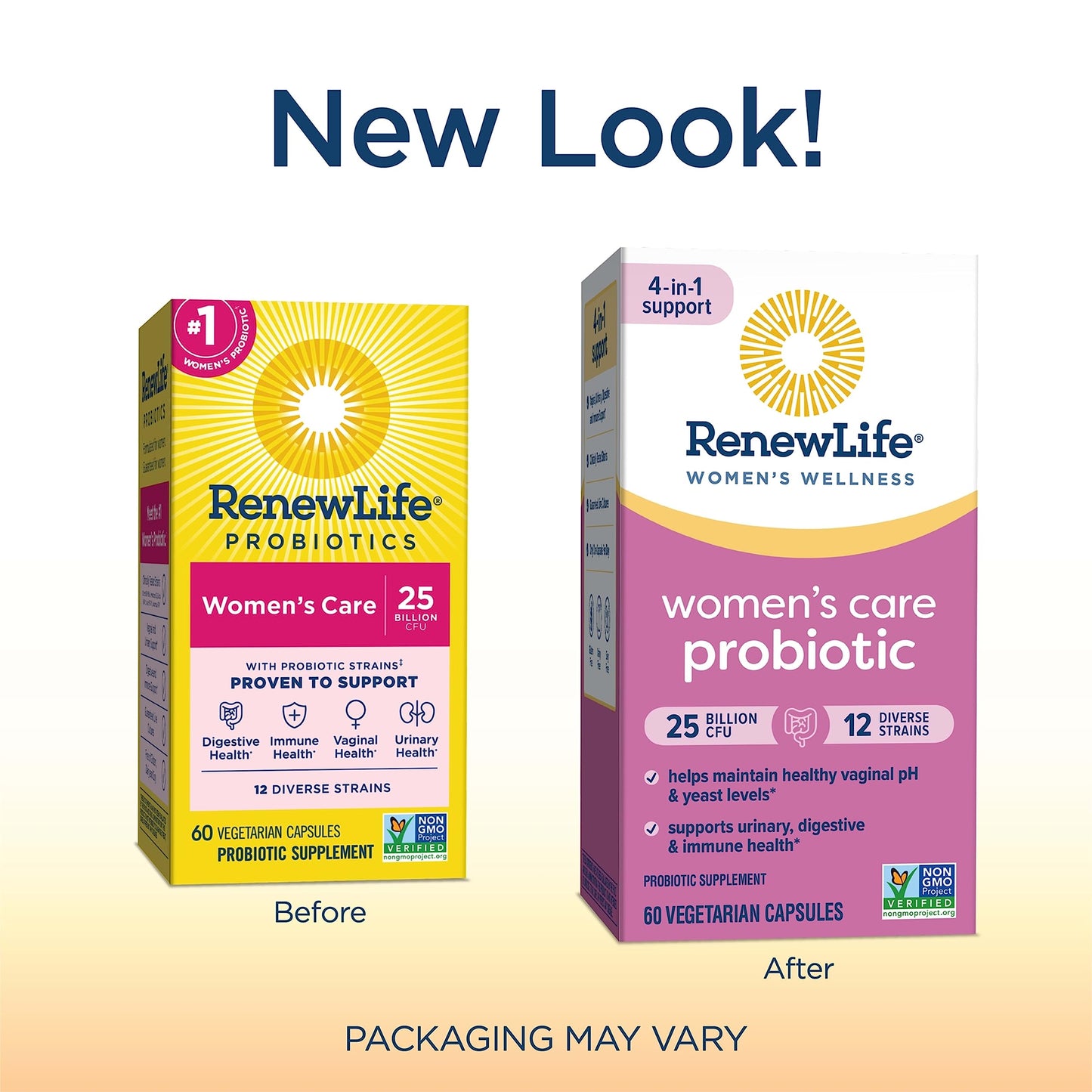 Renew Life Probiotic Adult 50 Plus Probiotic Capsules, Daily Supplement Supports Urinary