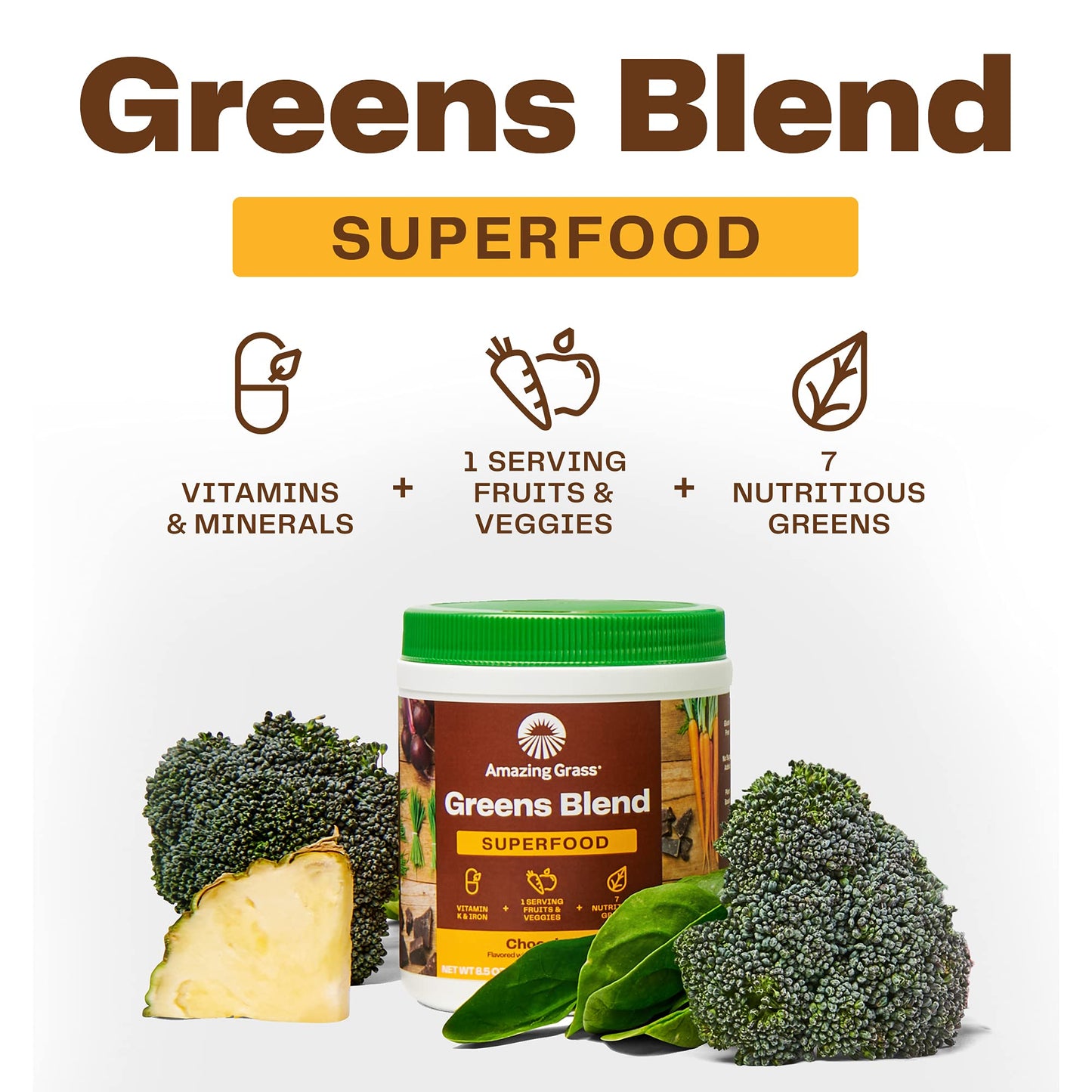 Amazing Grass Greens Blend Superfood: Super Greens Powder Smoothie