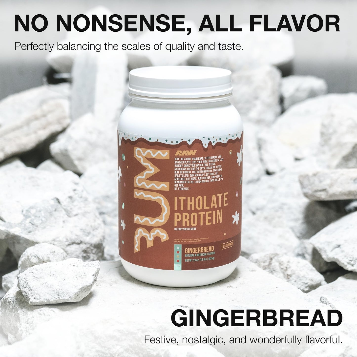 RAW Whey Isolate Protein Powder, Gingerbread (CBUM Itholate Protein) - 100% Grass