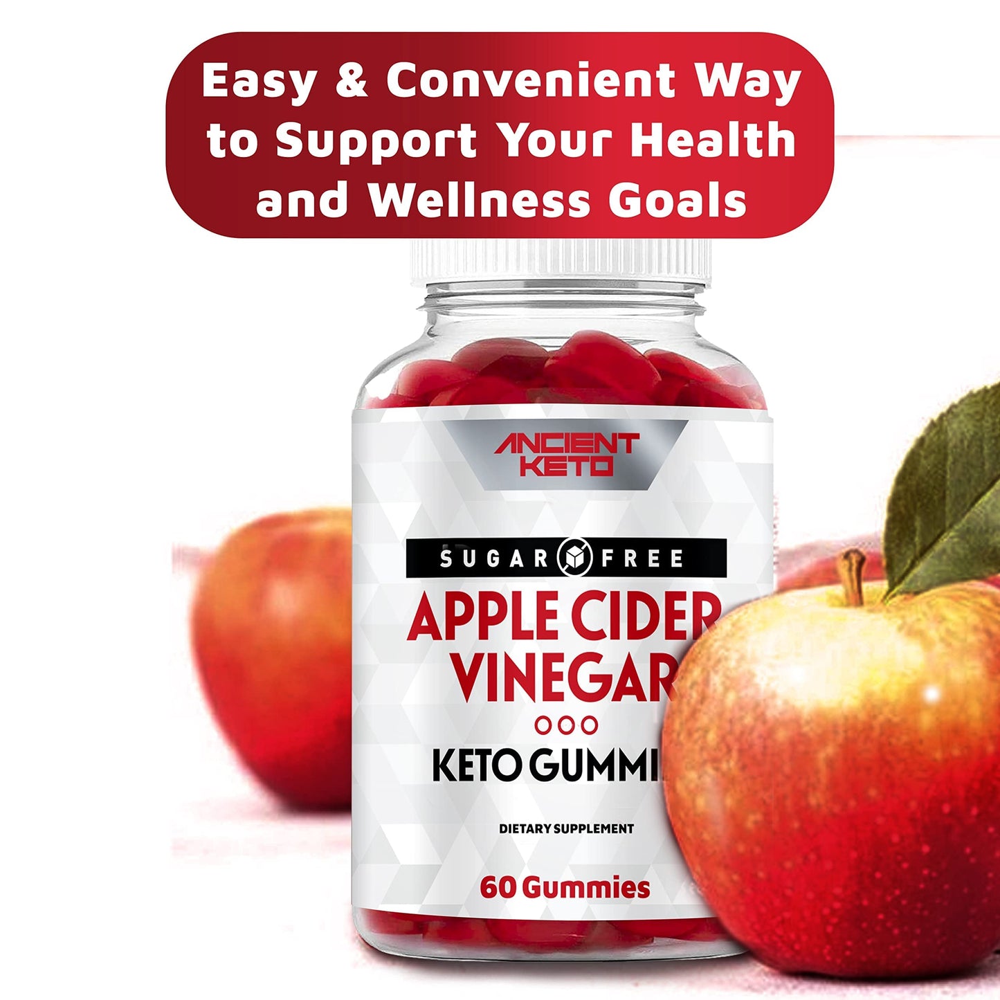 Ancient Keto Sugar Free Keto ACV Gummies, Apple Cider Vinegar Gummy