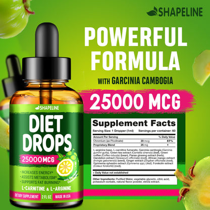 Weight Loss Drops - Appetite Suppressant for Women & Men - Made in the USA - Natural