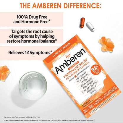 Amberen: Safe Multi-Symptom Menopause Relief. Clinically Shown to Relieve 12 Menopause Symptoms