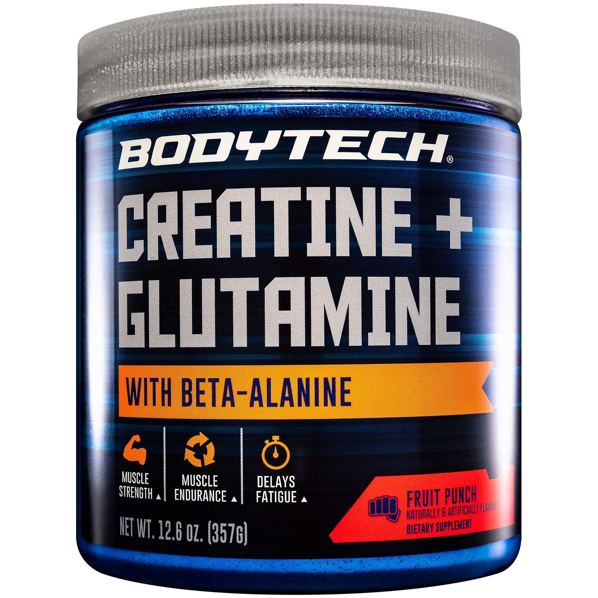 BodyTeach Creatine and Glutamine with Beta Alanine Fruit Punch - Supports Muscle Growth