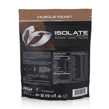 Muscle Feast Grass-Fed Whey Protein Isolate, All Natural Hormone Free Pasture Raised