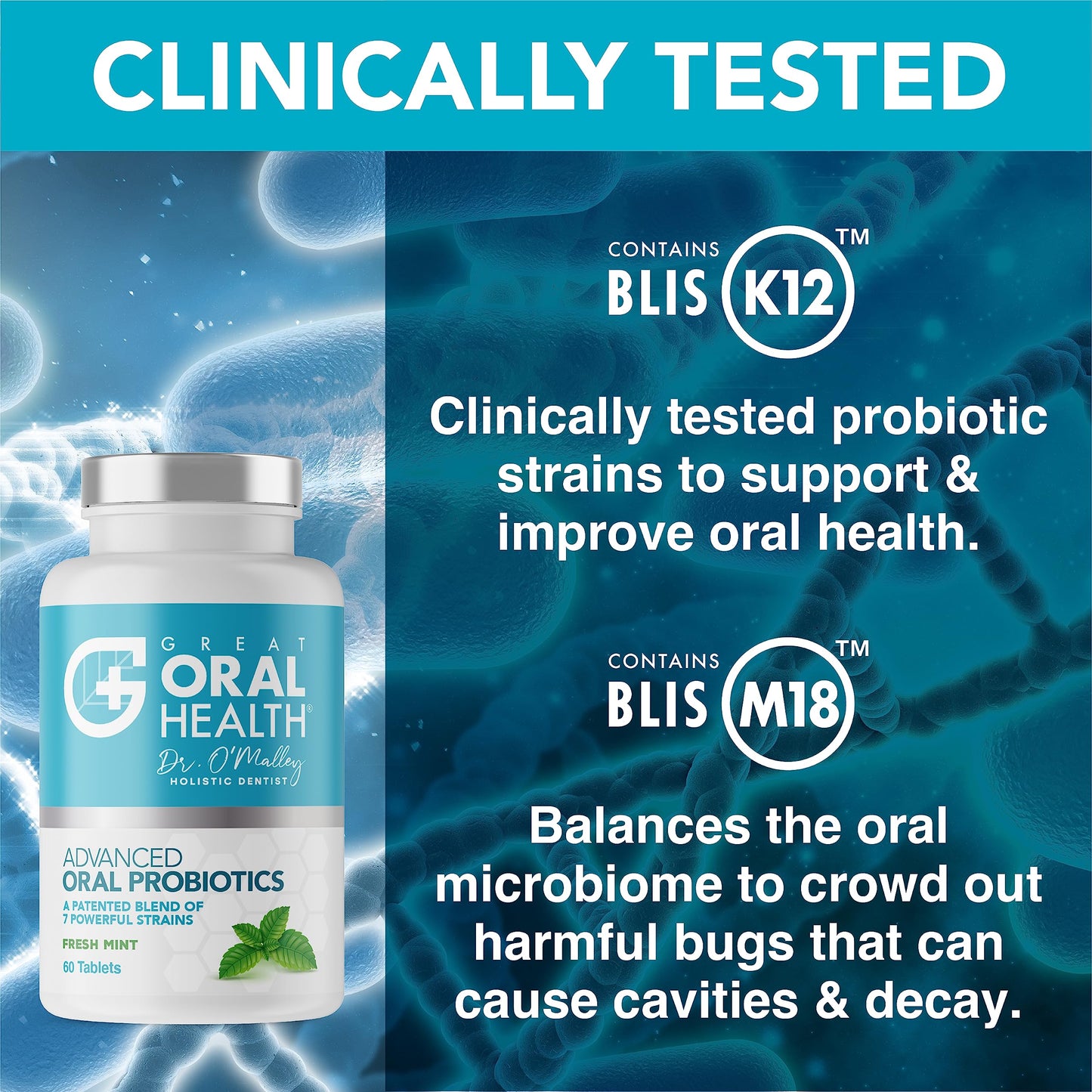 Oral Probiotics for Mouth Bad Breath Treatment for Adults: Dentist Formulated Advanced