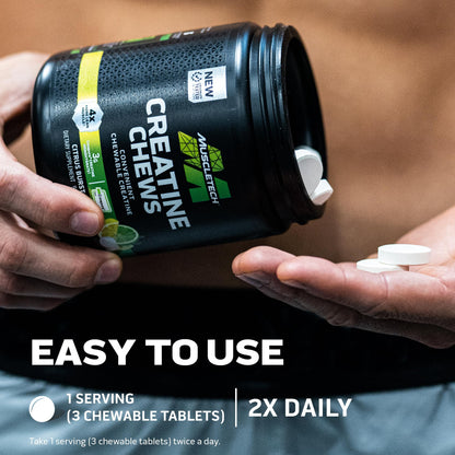 MuscleTech | Creatine Chews | Creapure | Muscle Recovery + Builder for Men & Women