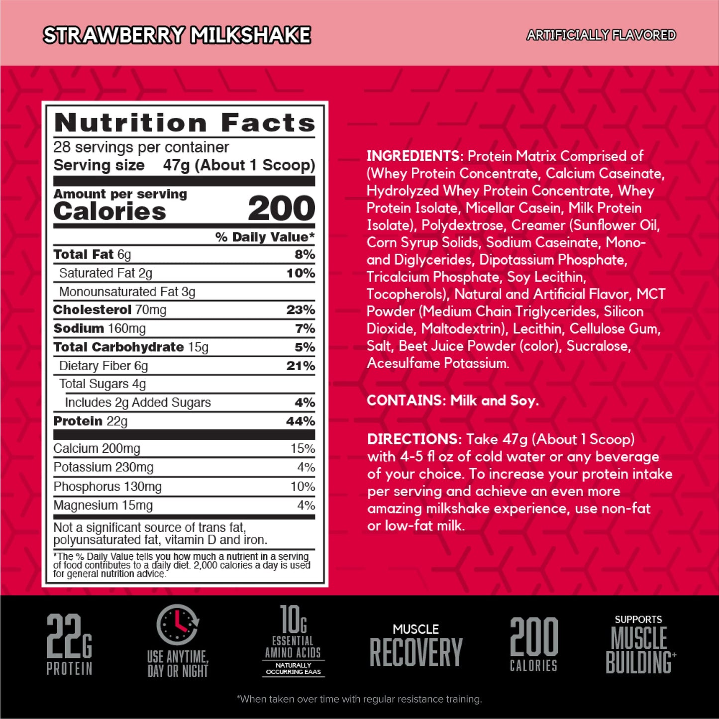 BSN SYNTHA-6 Whey Protein Powder, Strawberry Protein Powder with Micellar Casein