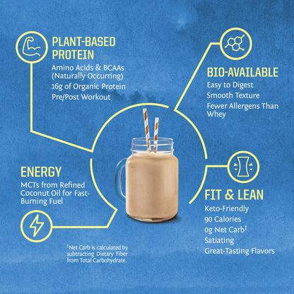 Vegan Protein Powder with BCAA | Organic Hemp Seed Protein Gluten Free Non-GMO