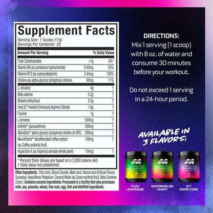 MuscleTech Pre Workout Powder EuphoriQ PreWorkout Smart Pre Workout Powder for Men