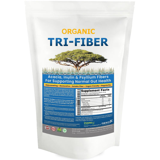 Kidney Restore Tri-Fiber Organic Soluble Fiber Powder, Unflavored High Fiber 3-in-1 