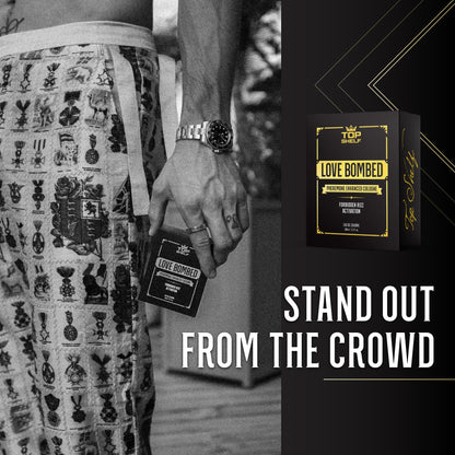 Join Top Shelf Grind Love Bombed - Pheromone Cologne for Men | Bold Attraction