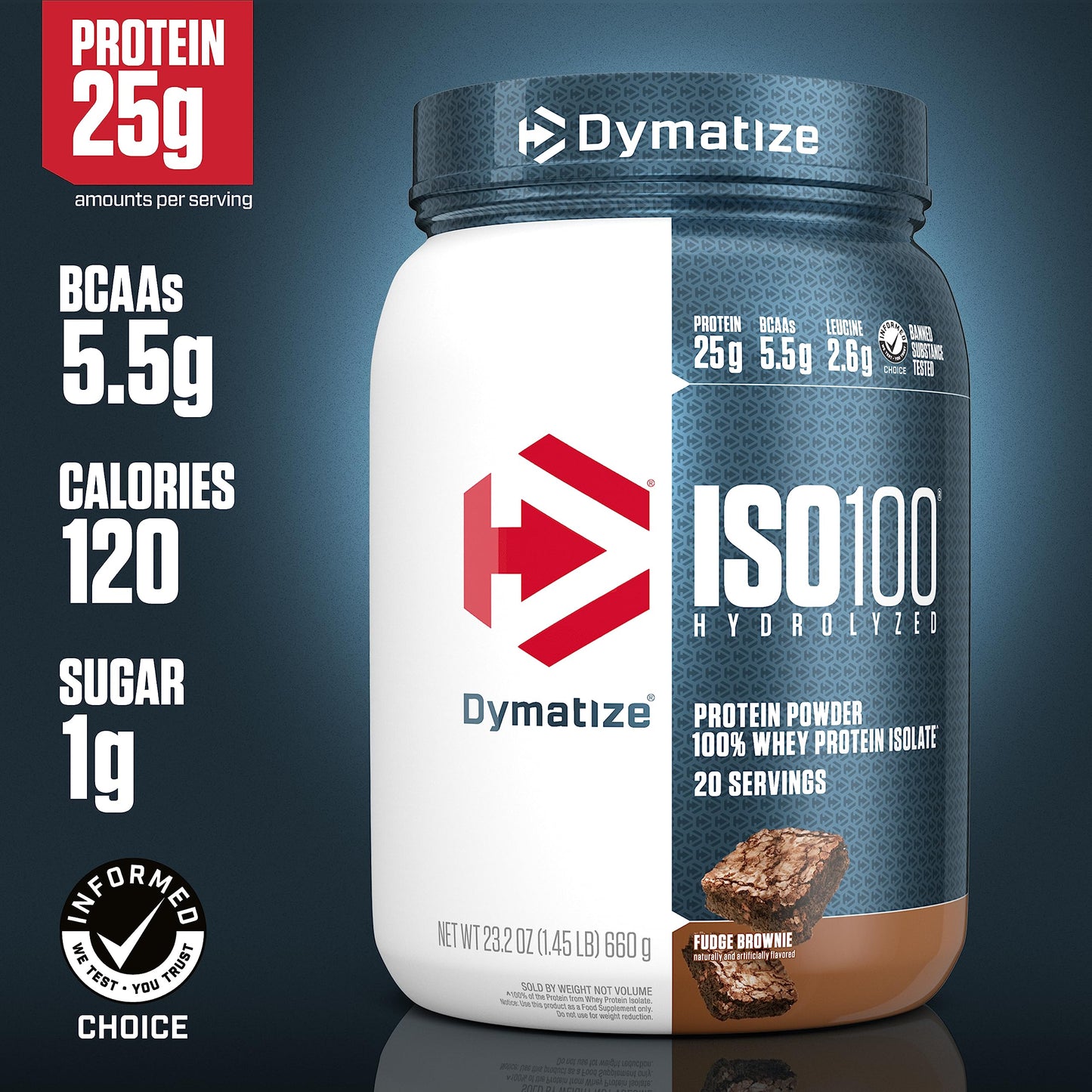 Dymatize ISO100 Hydrolyzed Protein Powder, 100% Whey Isolate Protein, 25g of Protein