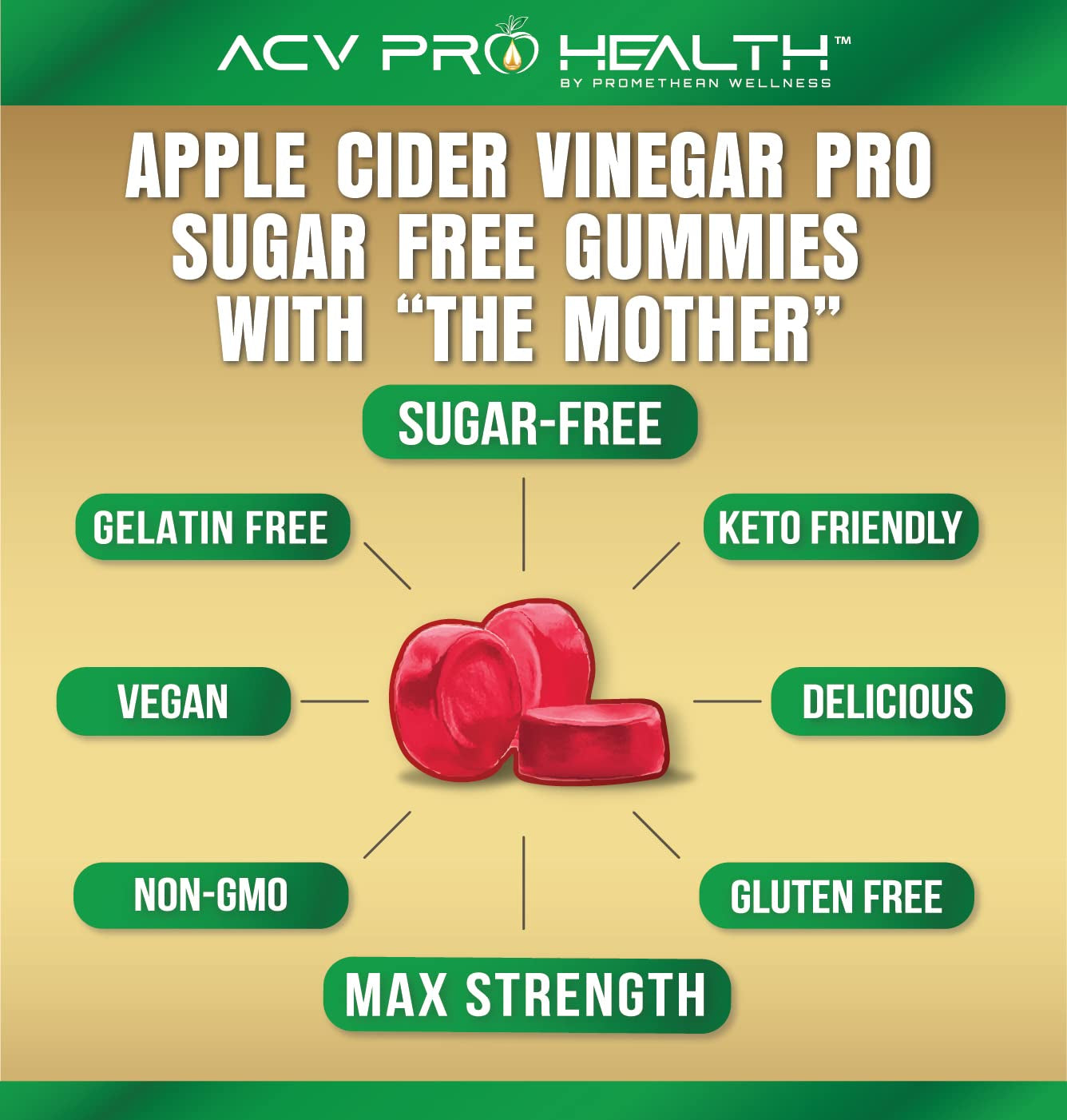 Apple Cider Vinegar Gummies Sugar Free Low Carb Advanced Keto Acv Gummies