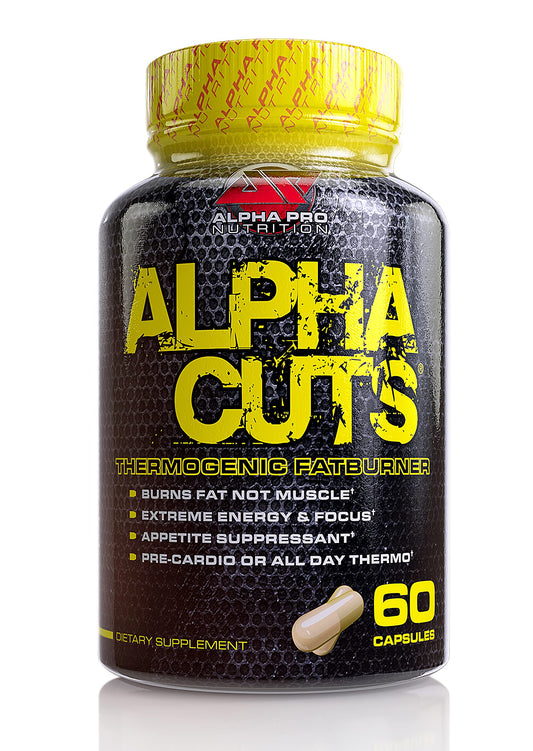 ALPHA CUTS Capsules Fat Burner Thermogenic Men Women Pre Cardio Workout Weight Loss