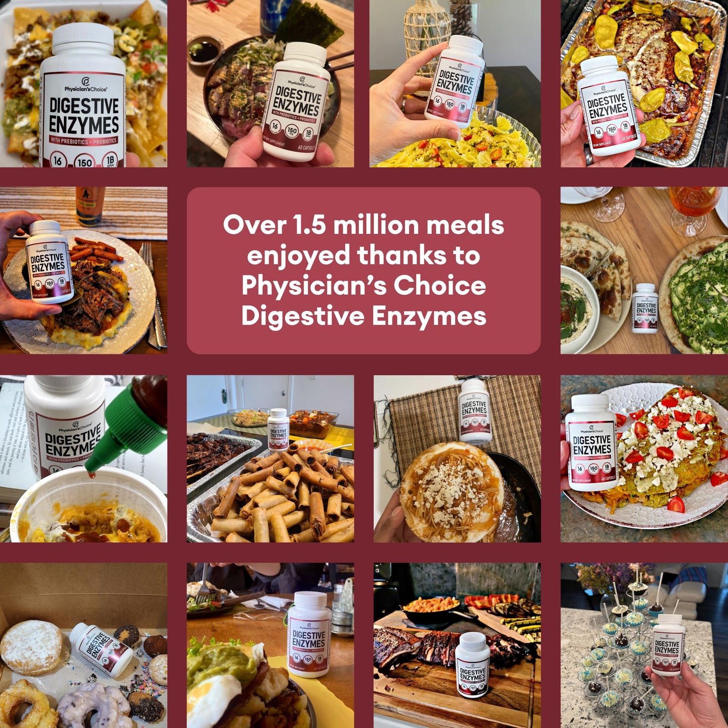 Physician's CHOICE Digestive Enzymes - Multi Enzymes, Organic Prebiotics & Probiotics